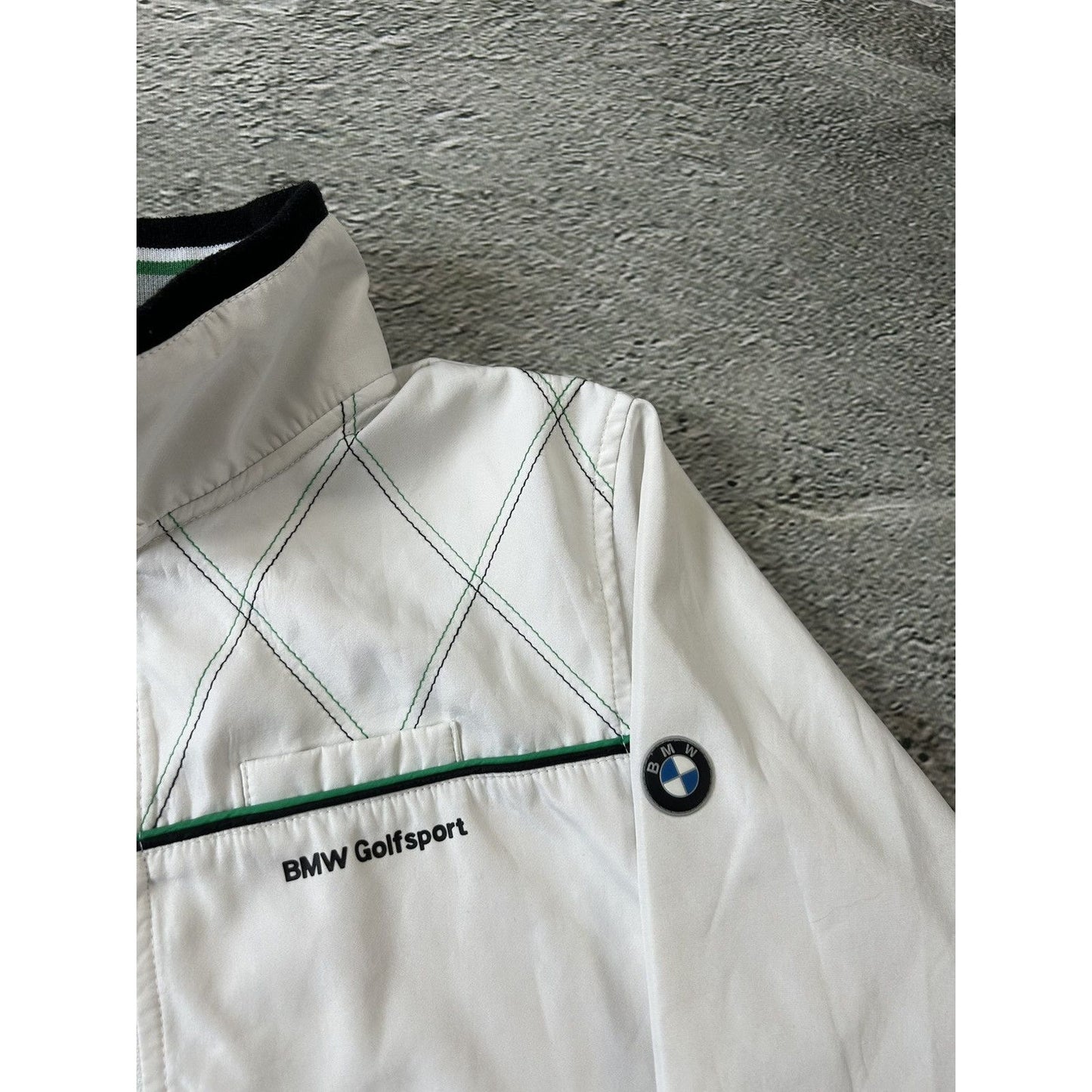 BMW Racing Jacket vintage white bomber track jacket