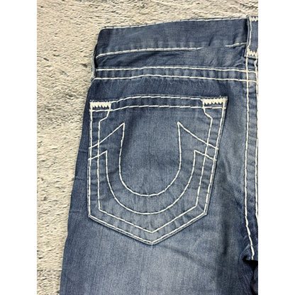 True Religion blue jeans white thick stitching Y2K Bobby