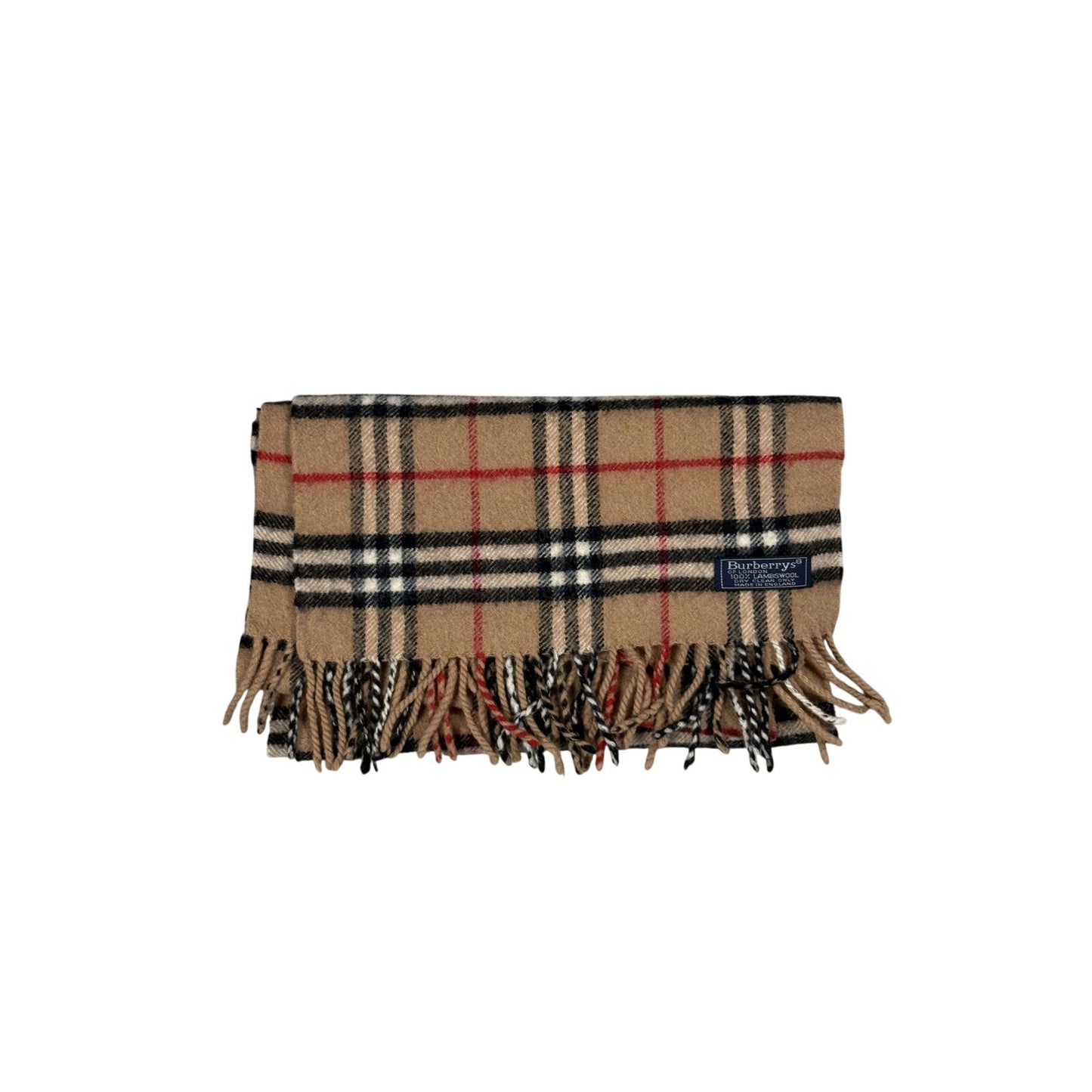 Burberry scarf nova check beige Burberrys lambs wool