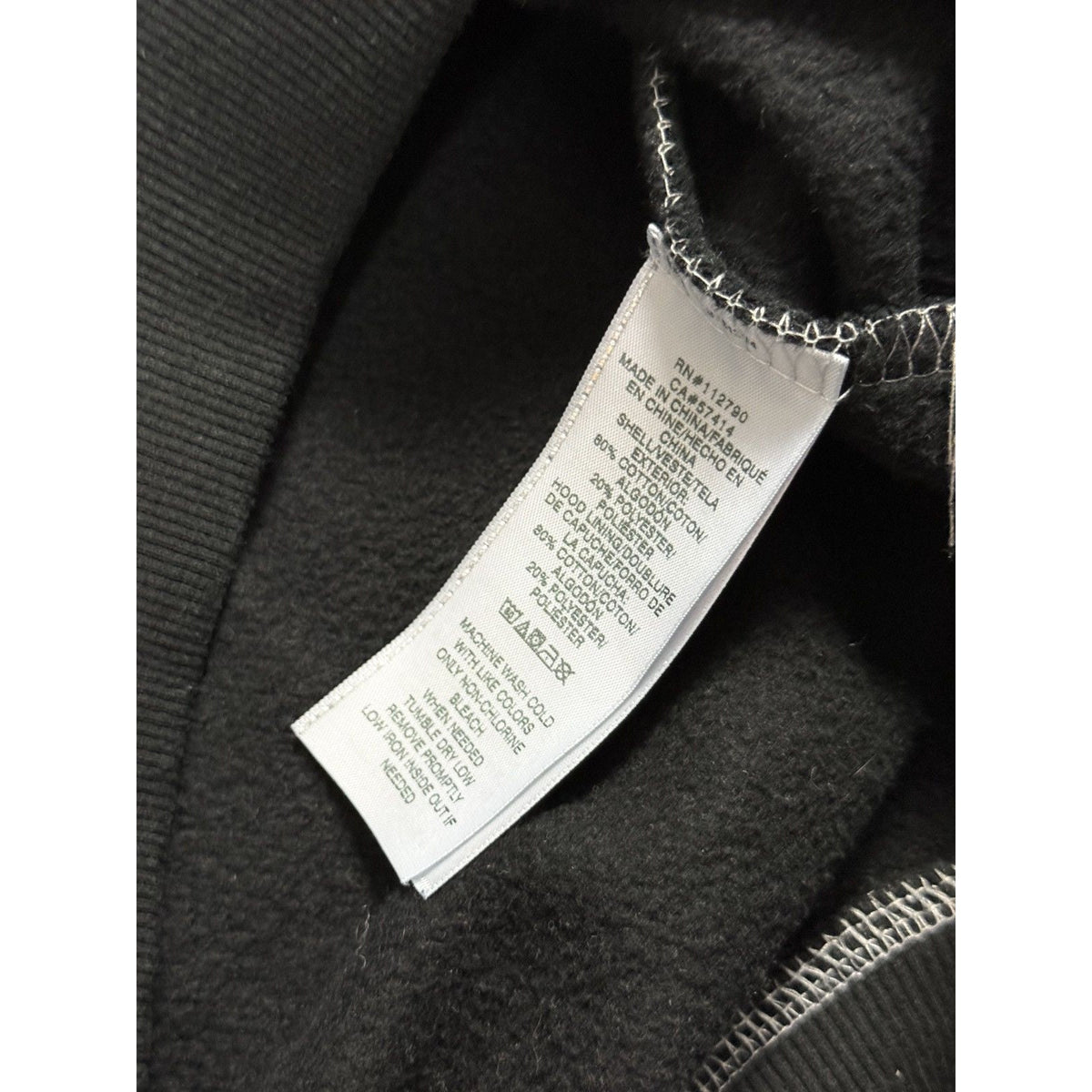 True Religion vintage black zip hoodie white big logo