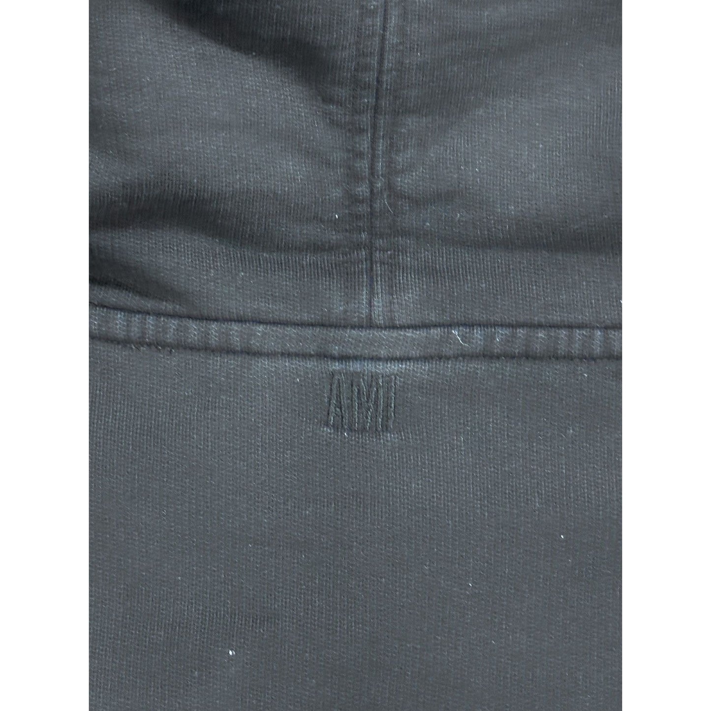 Ami Hoodie black small logo heart sweatshirt