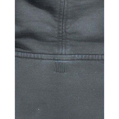 Ami Hoodie black small logo heart sweatshirt