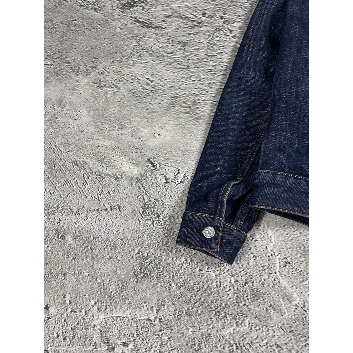 Evisu vintage denim jacket white seagulls navy blue