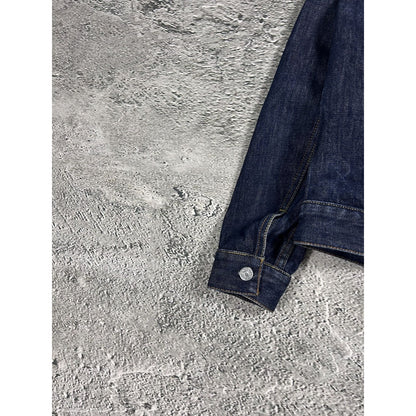 Evisu vintage denim jacket white seagulls navy blue