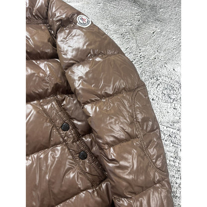 Moncler bulgarie down jacket teddy fur hood brown vintage