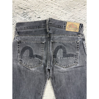 Evisu x Puma vintage washed black jeans gray bootcut