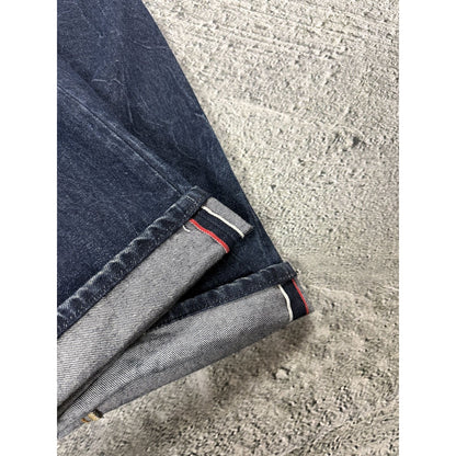 Evisu jeans big logo seagull selvedge denim Y2K navy blue