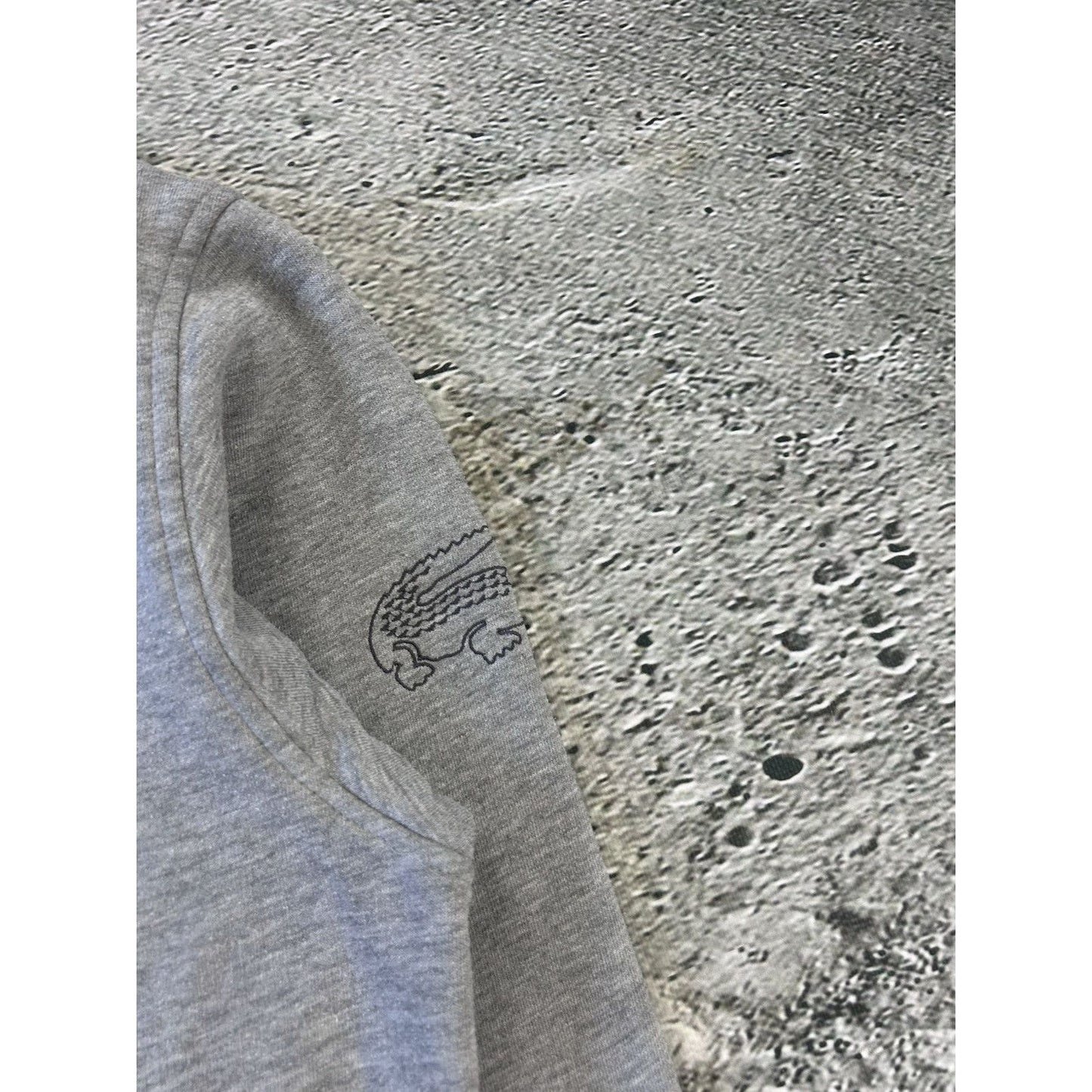 Lacoste zip hoodie big logo grey Sport