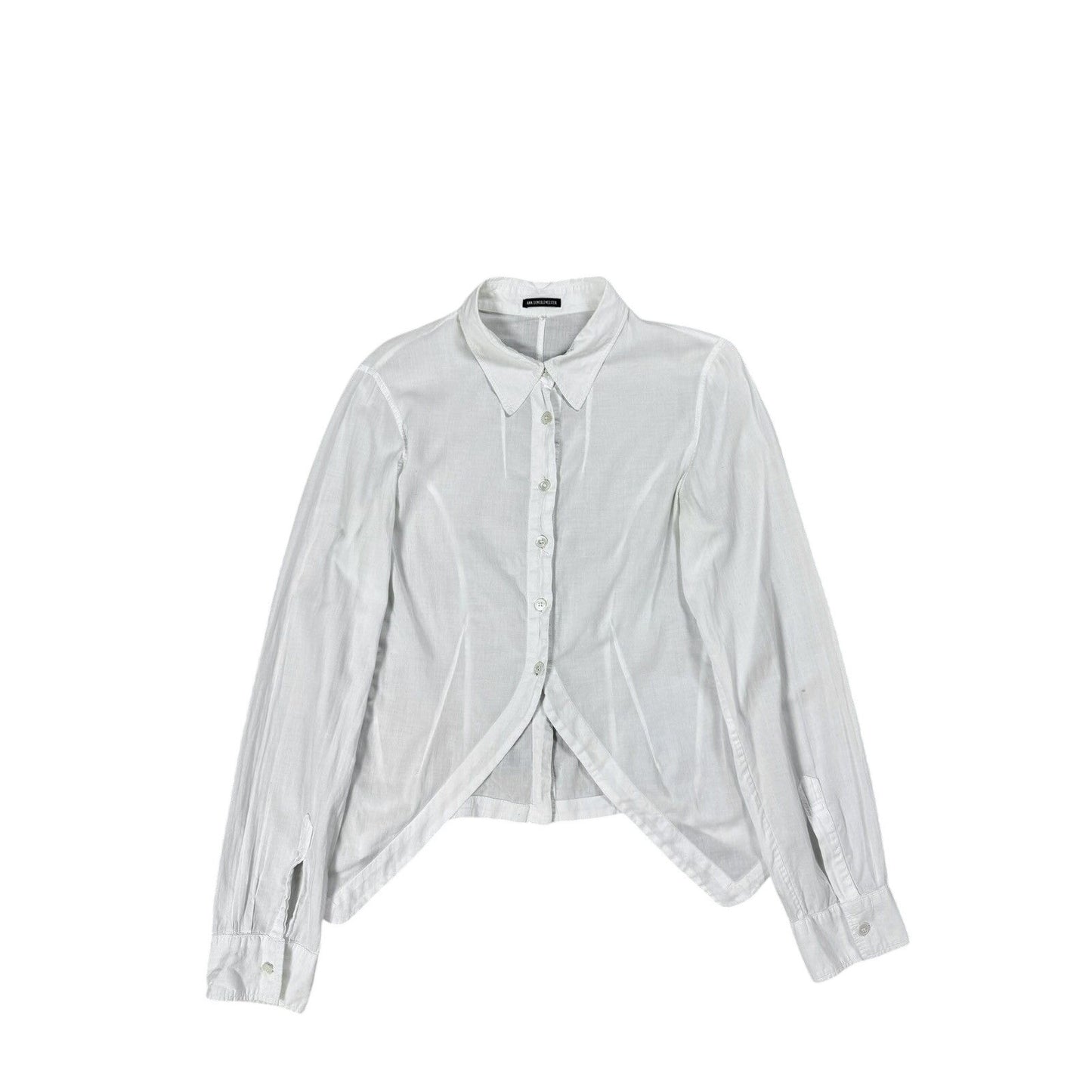 Ann Demeulemeester Button Up White Avantgarde shirt Ann D