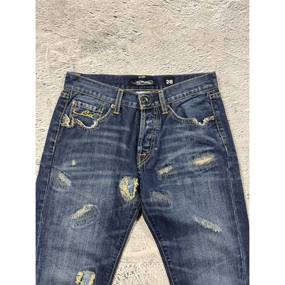 Ed Hardy vintage jeans tigers embroidered big logo pants