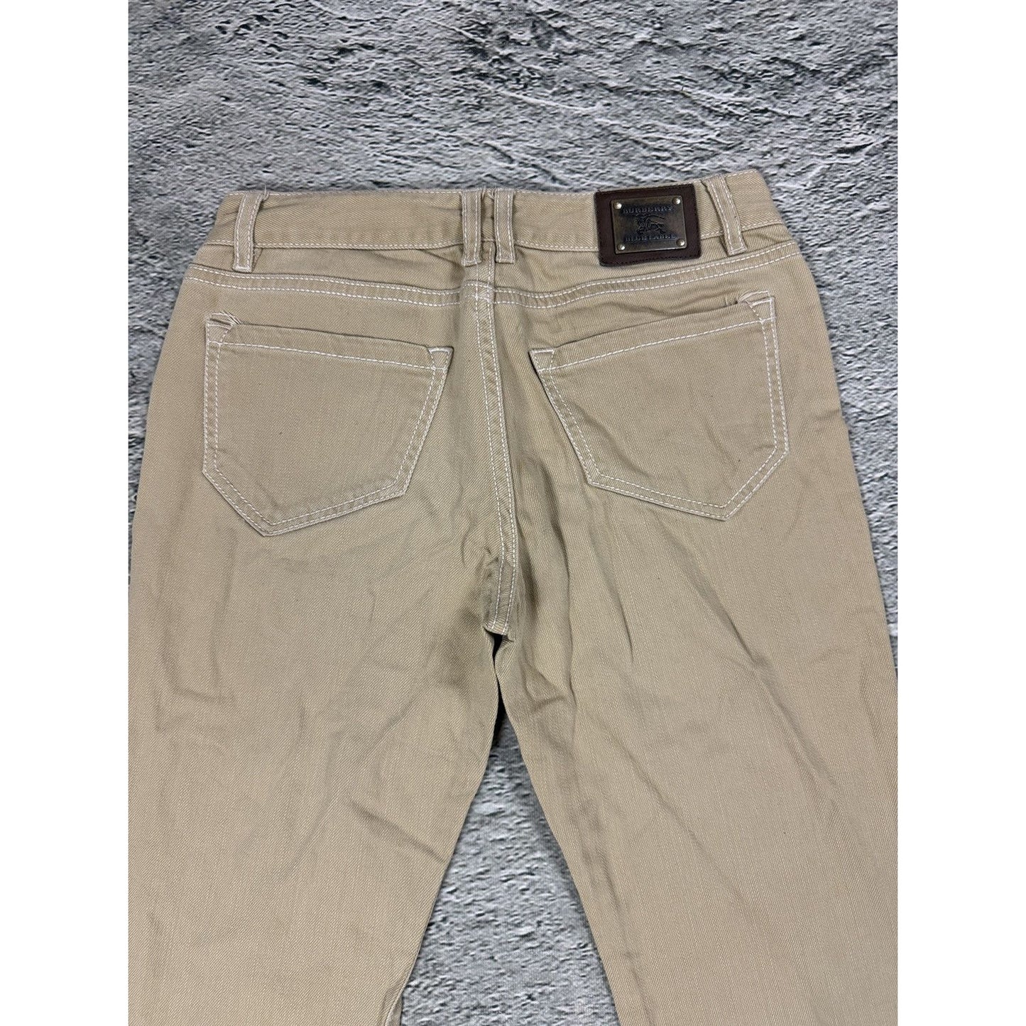 Burberry flared jeans beige blue label japanese Y2K