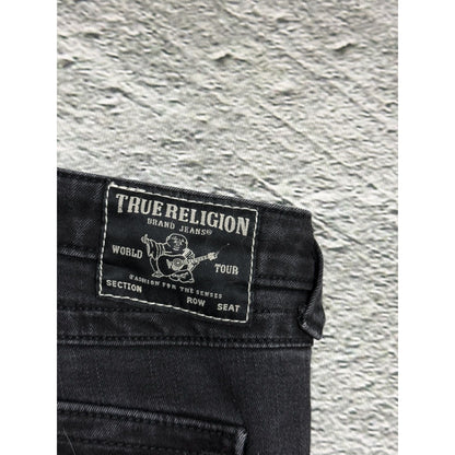 True Religion bootcut jeans black thick stitching Y2K Becca