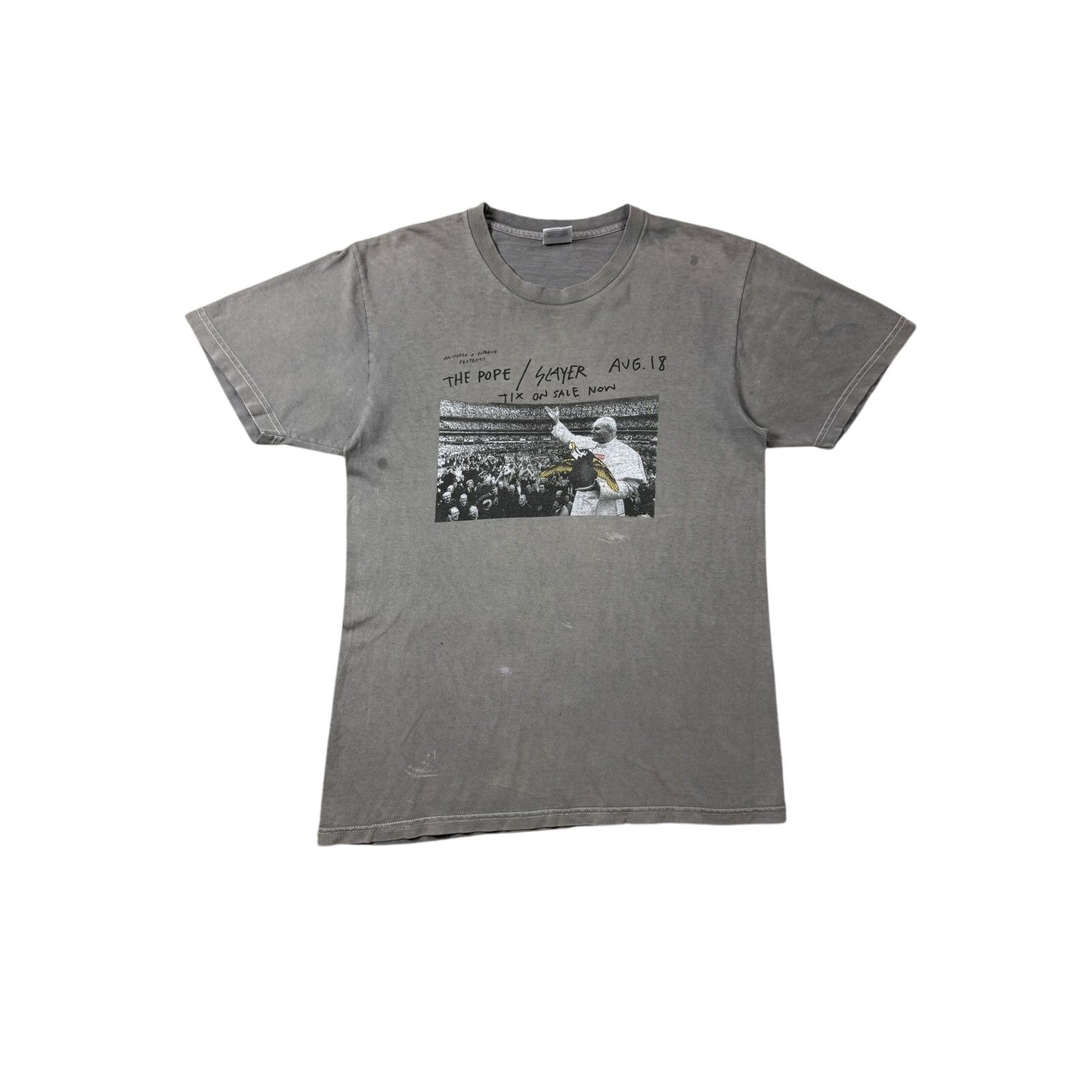 Supreme x Antihero Pope John Paul II Gray T-shirt SS16