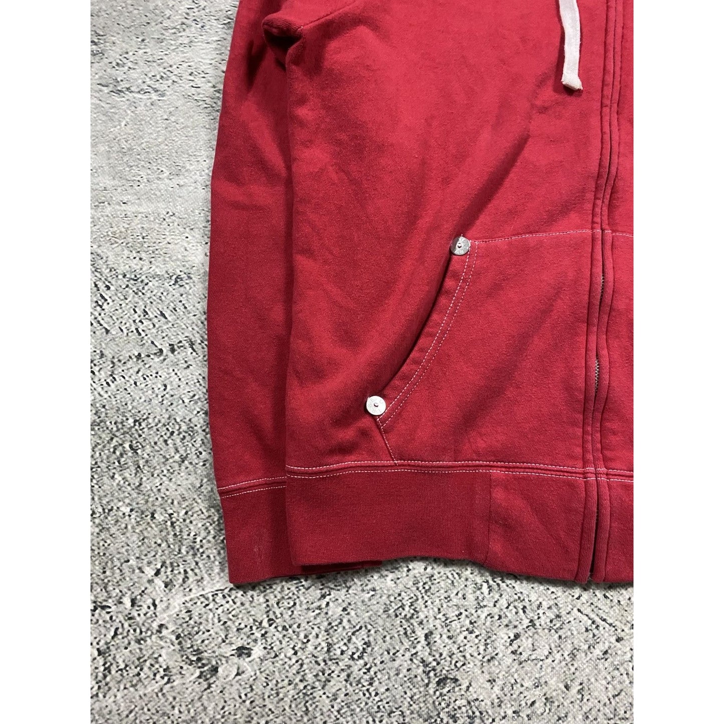 True Religion zip hoodie red big logo buddha horseshoe