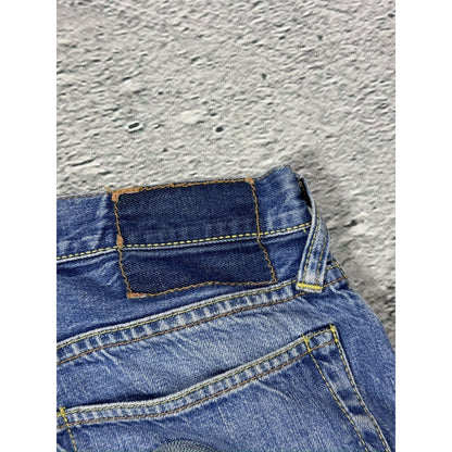 Evisu jorts seagulls embroidered logo vintage jeans shorts