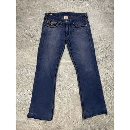 True Religion Billy blue jeans Black thick stitching Y2K