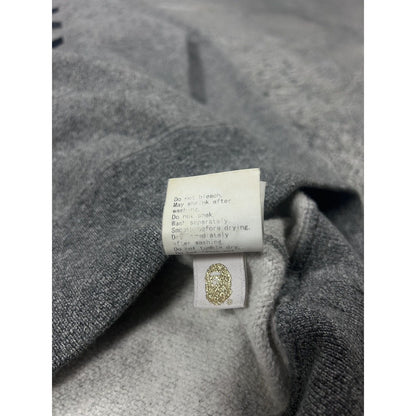 Bape sweatshirt grey big logo spell out black