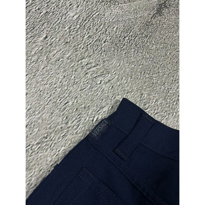 Versace Pants navy blue high rise slim jeans couture