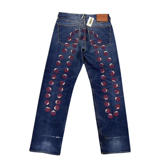 Evisu jeans daicock big logo red selvedge denim Japan