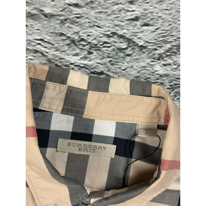 Burberry Brit Nova check monogram long sleeve shirt