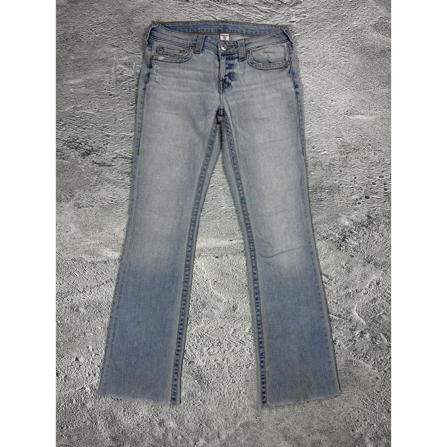 True Religion jeans vintage bootcut denim pants baby blue