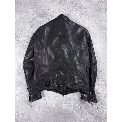 Allsaints Vintage Leather Jacket Avant Garde black