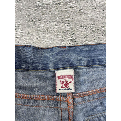 True Religion blue jeans Billy embroidery big logo Y2K denim