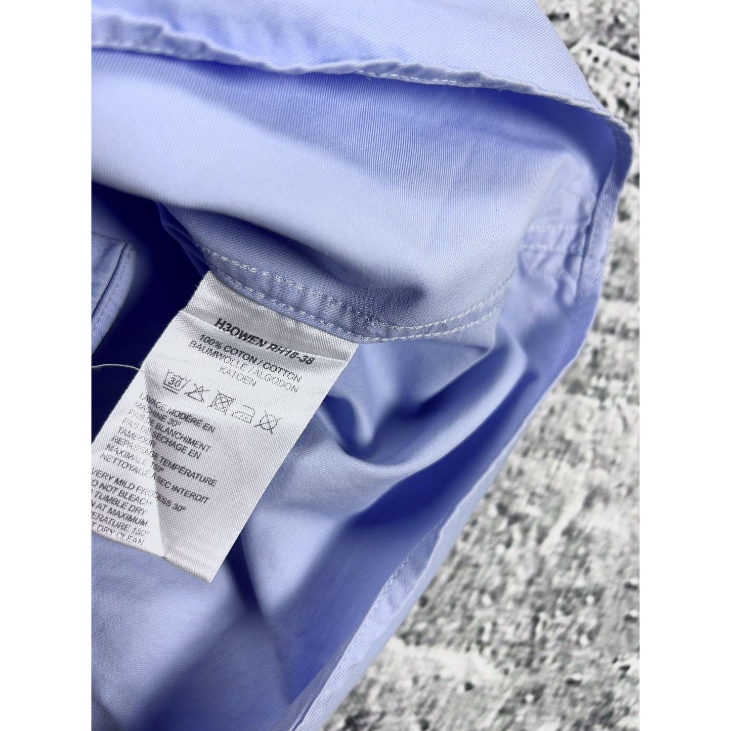 De Fursac Egyptian Cotton shirt baby blue button-up