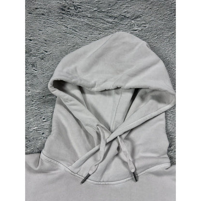 True Religion hoodie grey skull boxy crop hoody big logo Y2K