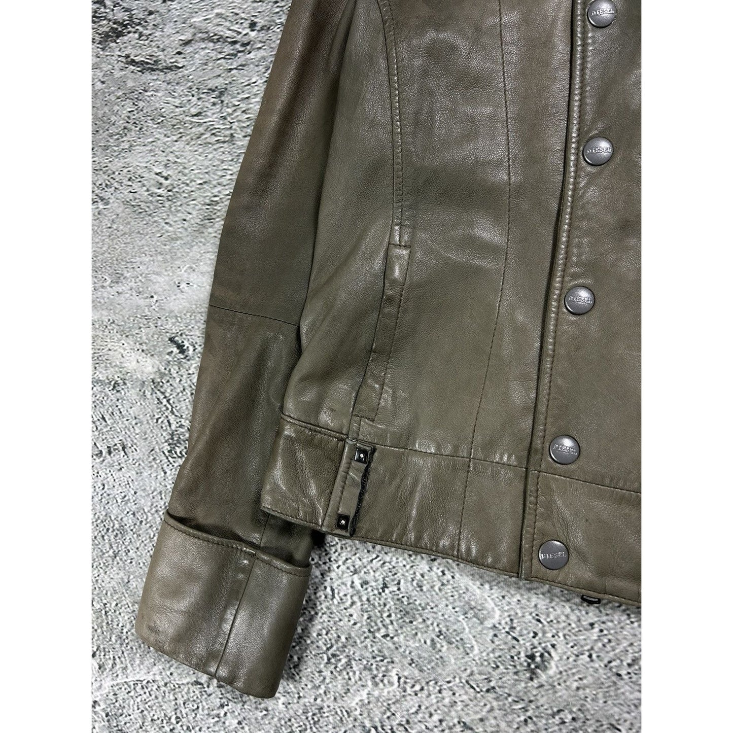 Diesel leather jacket brown vintage avant garde