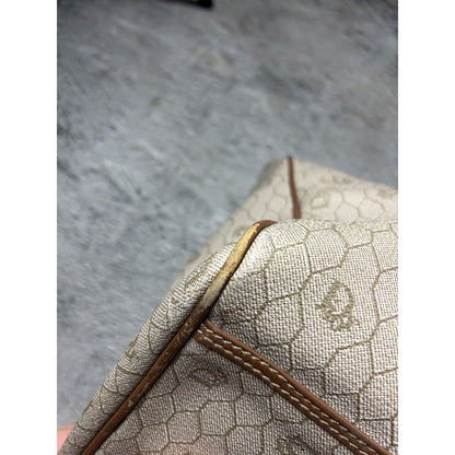 Christian Dior Duffle Bag 80s beige brown honeycomb
