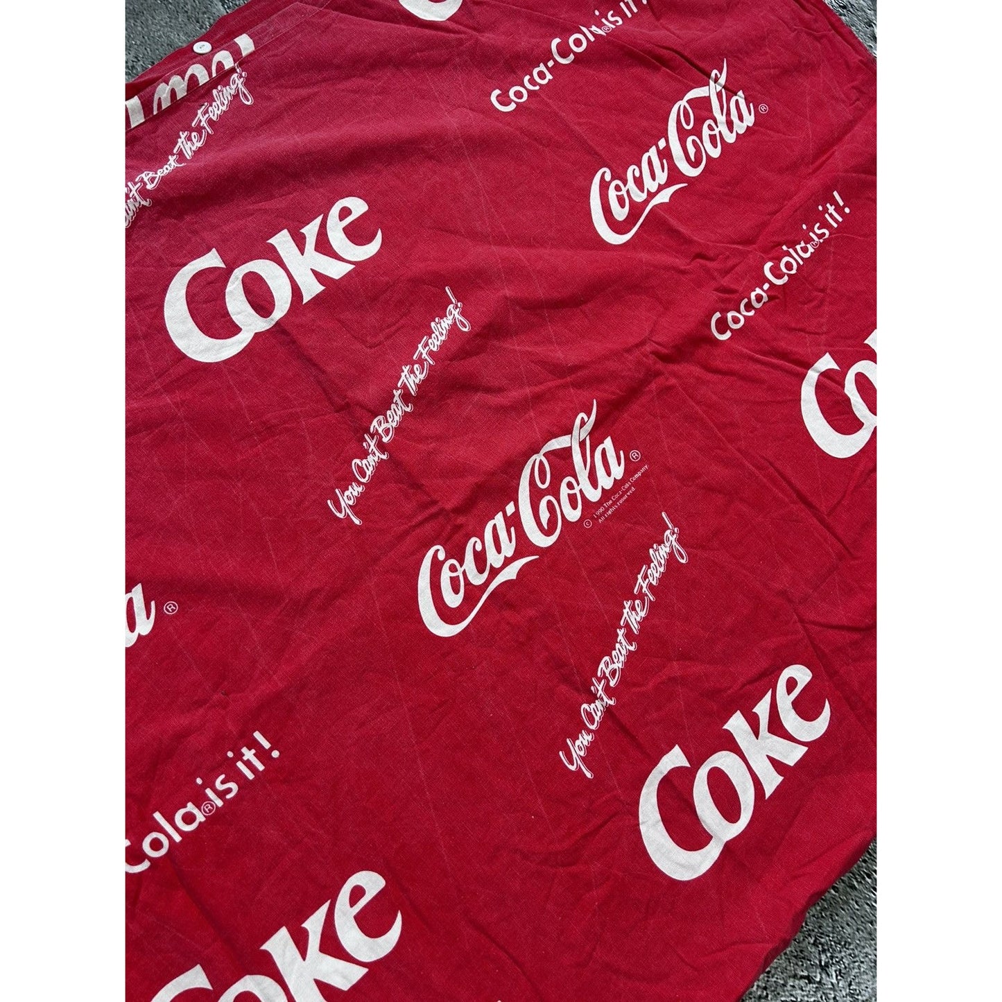 Coca Cola vintage sheets 90s berdom red fullprint