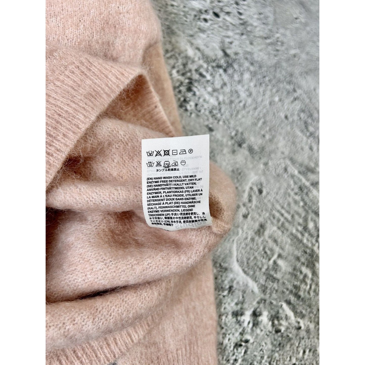 Acne Studios mohair sweater dramatic moh pink