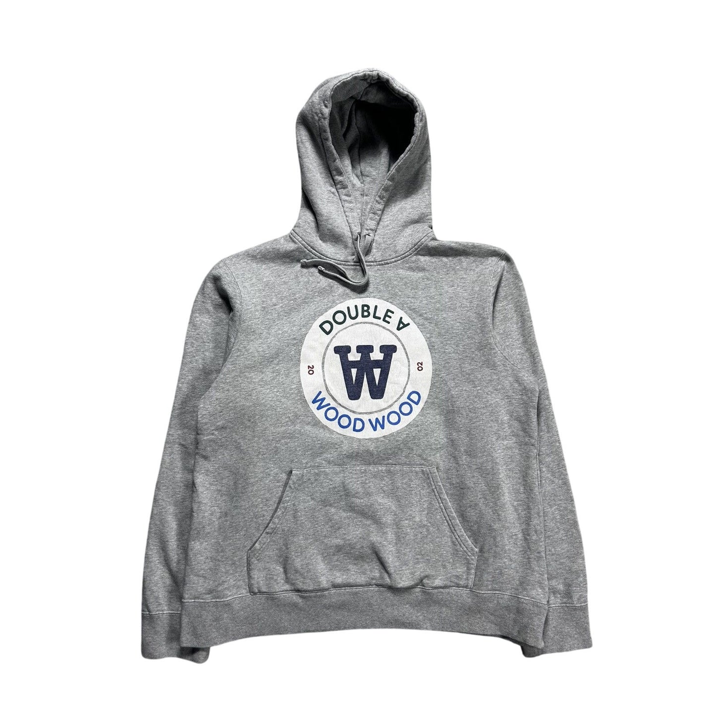 Wood Wood Hoodie Double A Grey big logo