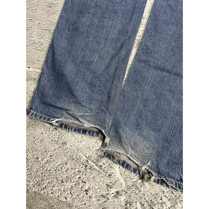 Evisu EU ED jeans vintage denim pants seagulls cargo blue