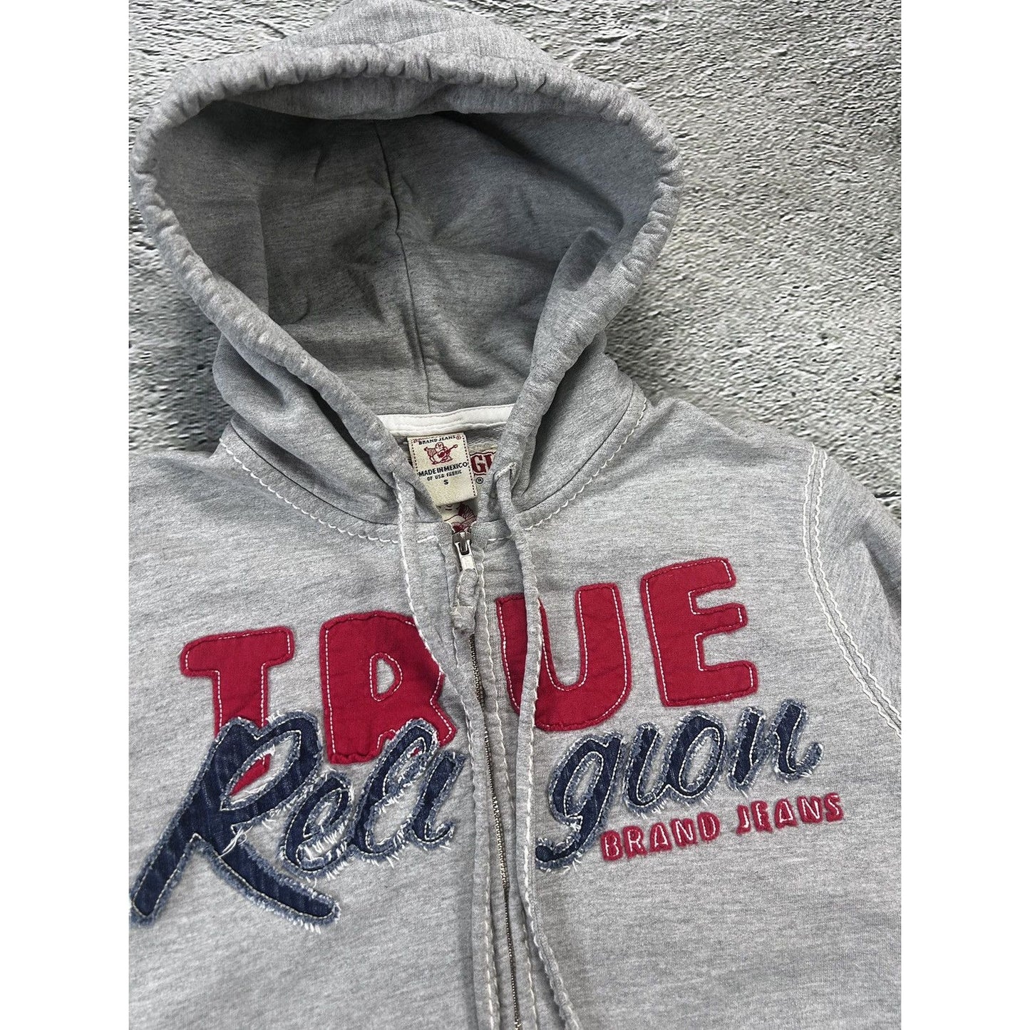 True Religion zip hoodie big logo vintage big logo Y2K