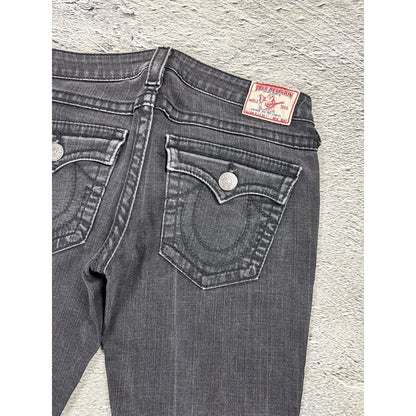 True Religion jeans vintage dark grey Billy flared