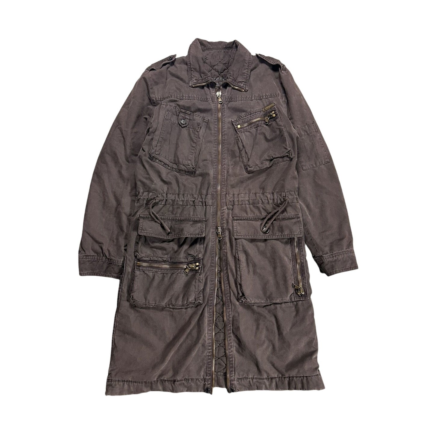 Dolce & Gabbana coat vintage utility miltary brown Y2K