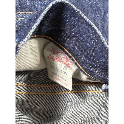 Evisu jeans daicock big logo yellow selvedge denim Japan