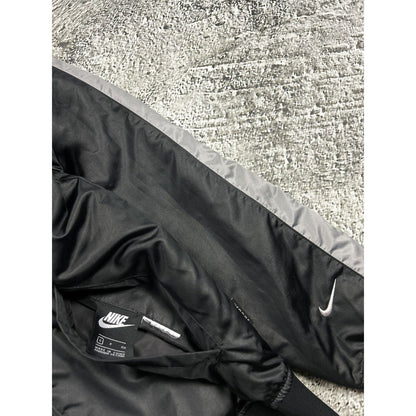 Nike reversible bomber jacket double swoosh big black grey