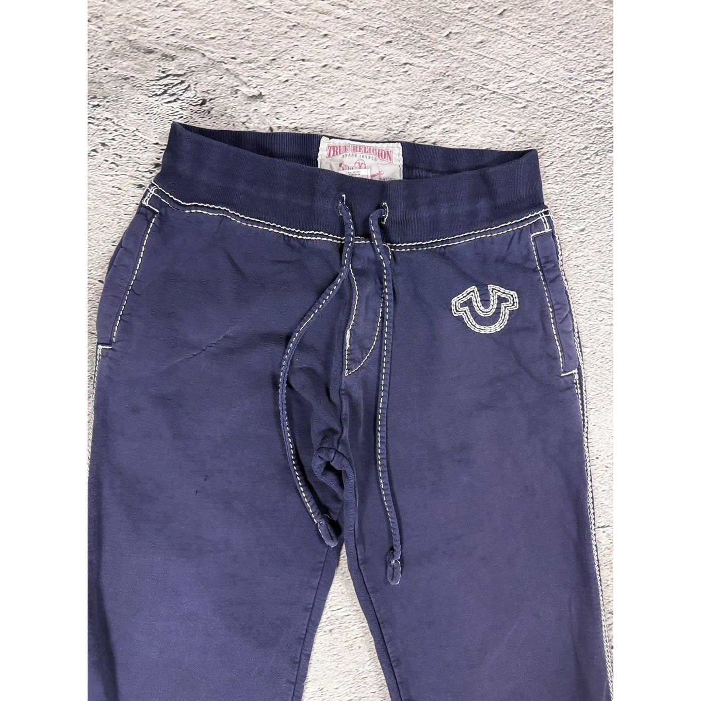 True Religion track suit zip hoodie sweatpants navy