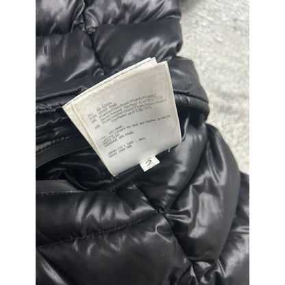 Moncler puffer jacket black hooded sample