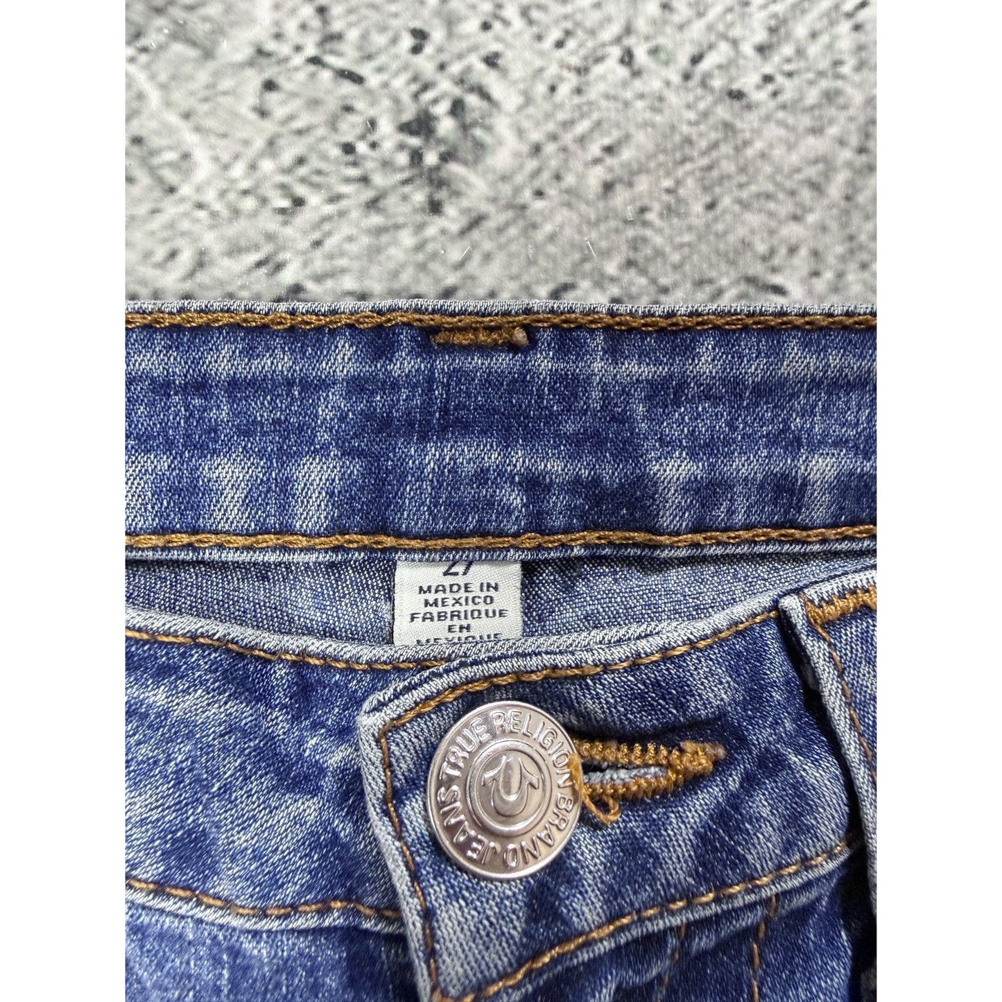 True Religion mini shorts blue vintage Y2K