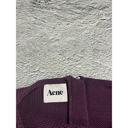 Acne Studios sweater shore ctn aw11 purple zip knit