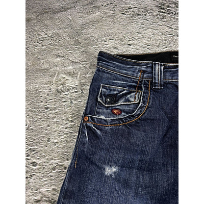 Energie Spa Japanese Raw Denim Biker Jeans