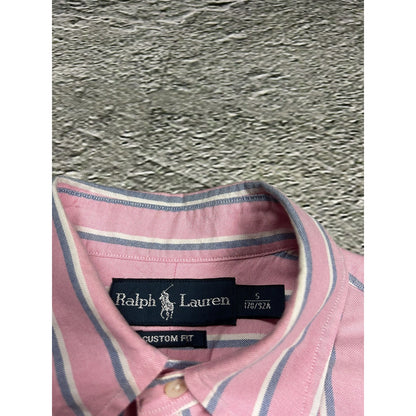 Polo Ralph Lauren pink shirt button up longsleeve striped