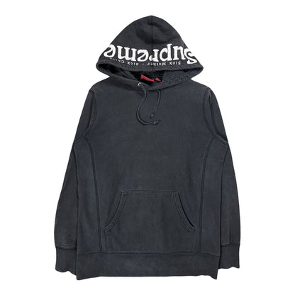 Supreme hoodie black hood logo Sick Mother Sick Child SS17