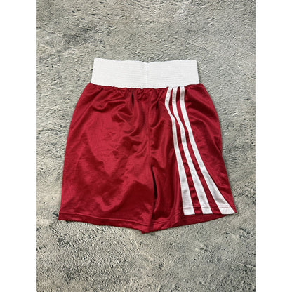 Adidas boxing shorts red big logo 2000s Y2K