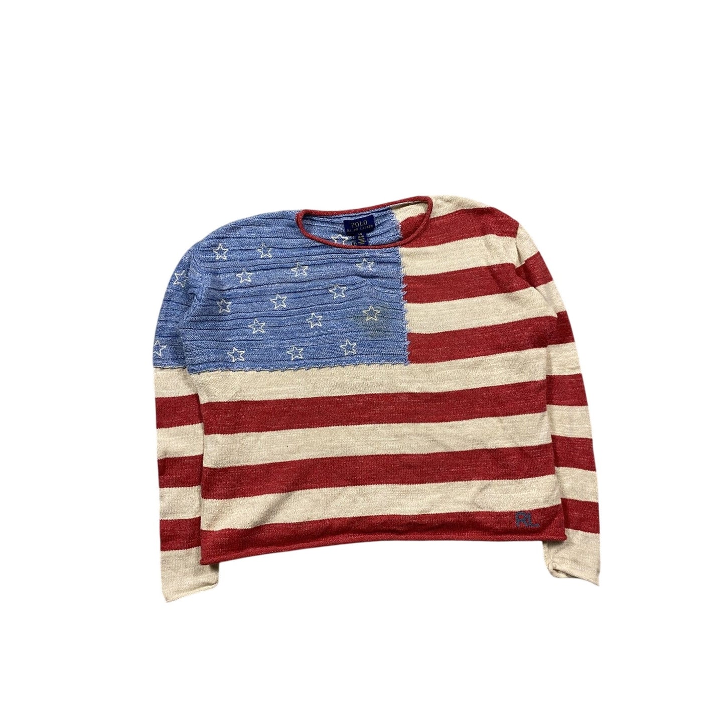 Polo Ralph Lauren union jack american flag USA knit sweater