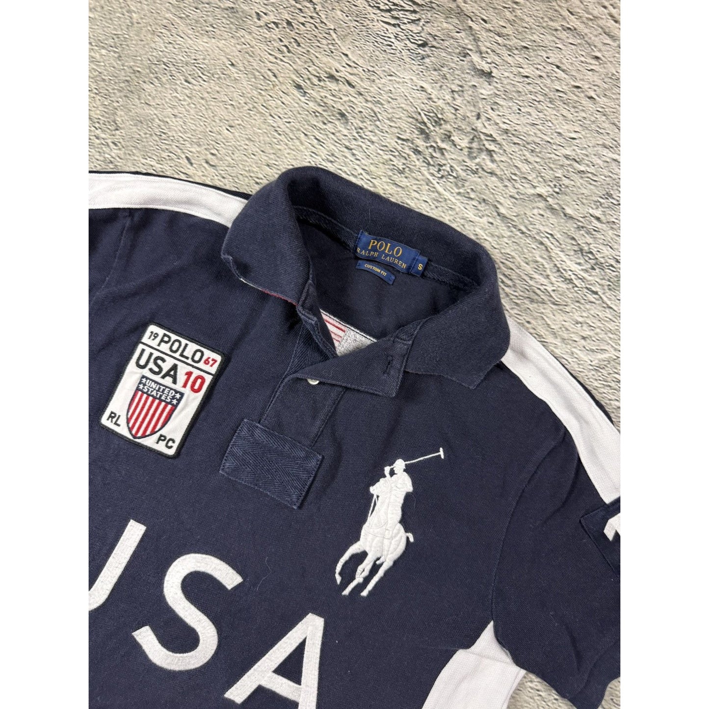 Chief Keef Polo Ralph Lauren USA vintage shirt navy blue